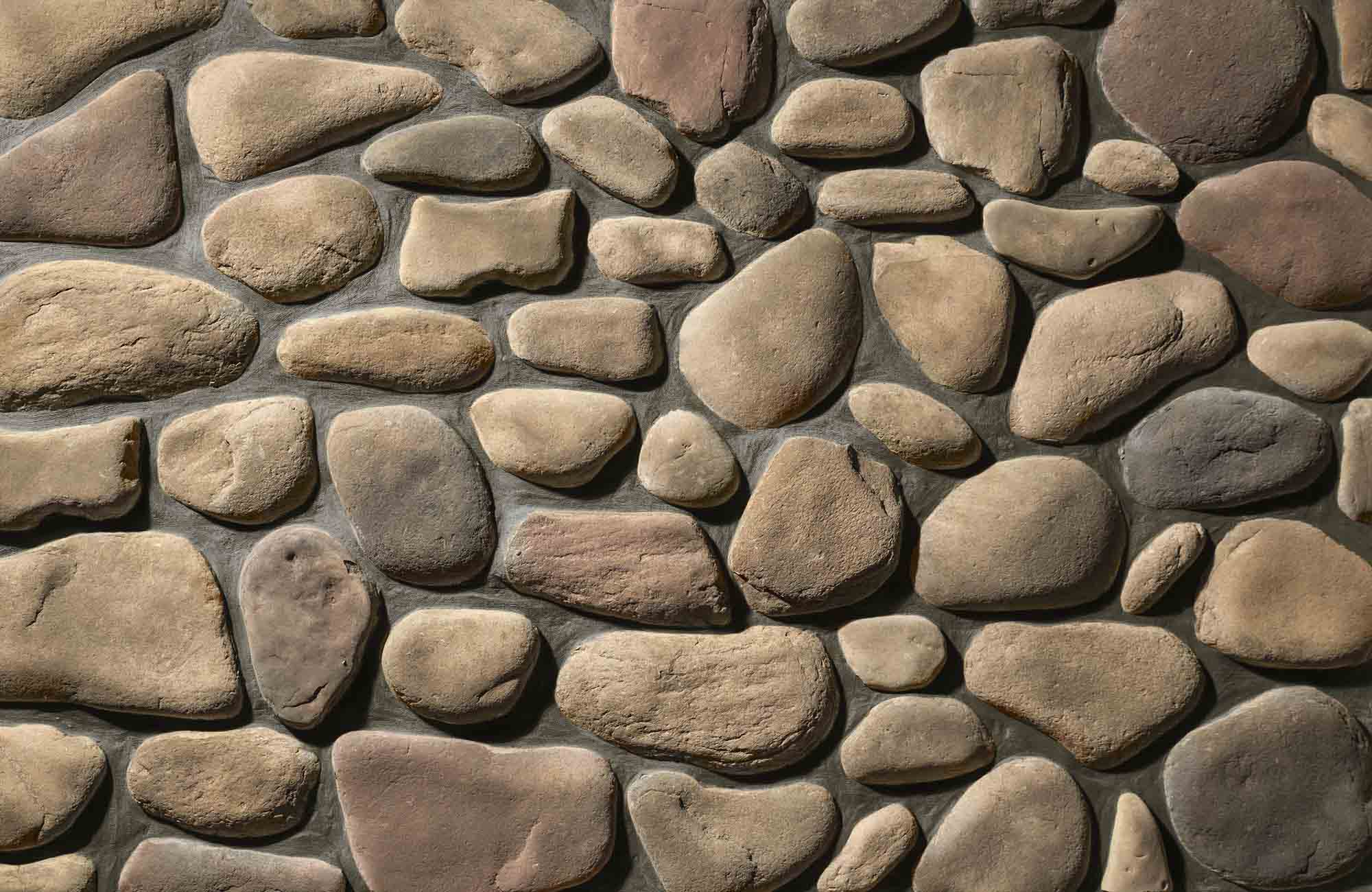 River Rock Fake Rock Wall Panel Sample